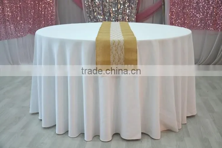 Wholesale pure color burlap table runner cheap table runner