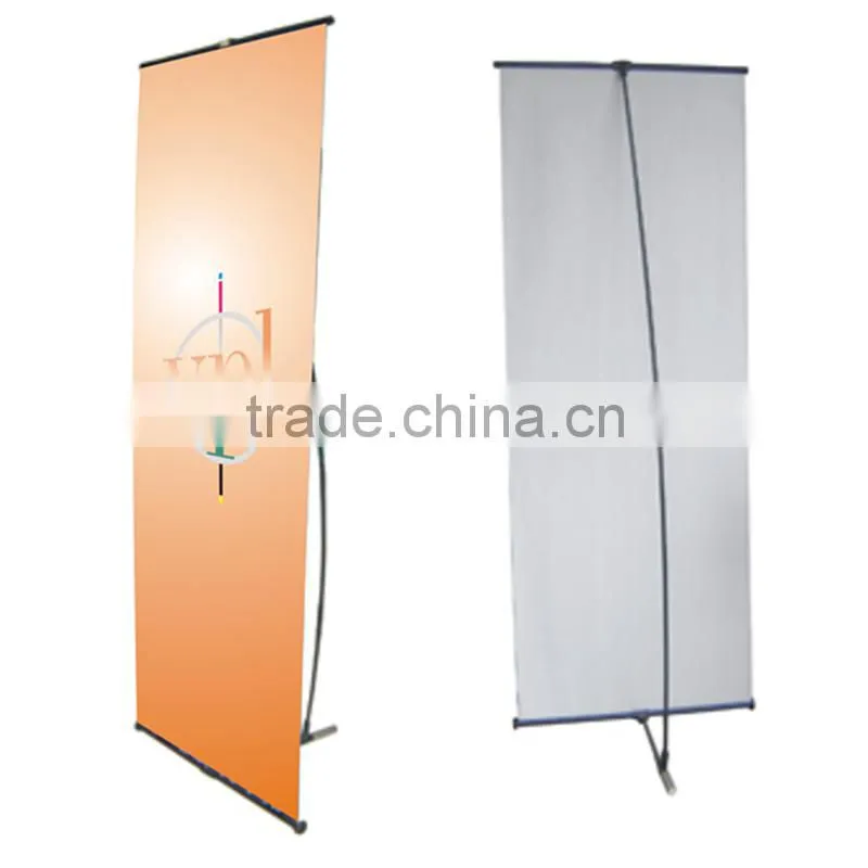 L shape roll up flex banner stand retractable indoor