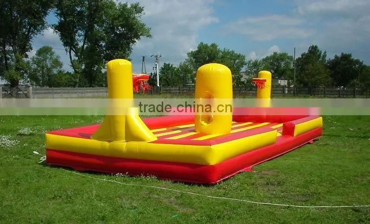 funny inflatable game,tug-of-war game,bungee inflatable basketball game