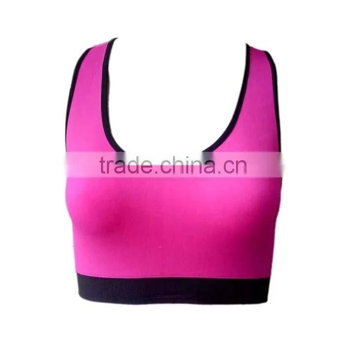 OEM Service Custom Sublimation Seamless Yogawear Hollow-out Back Fitness Running Ladies Sports Bra
