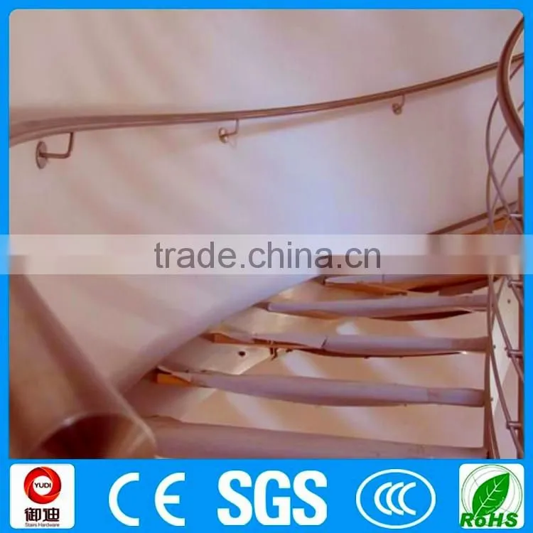 wood tread metal arc stair for house project used in indoor