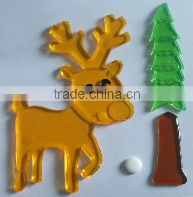 Christmas removable jelly window sticker