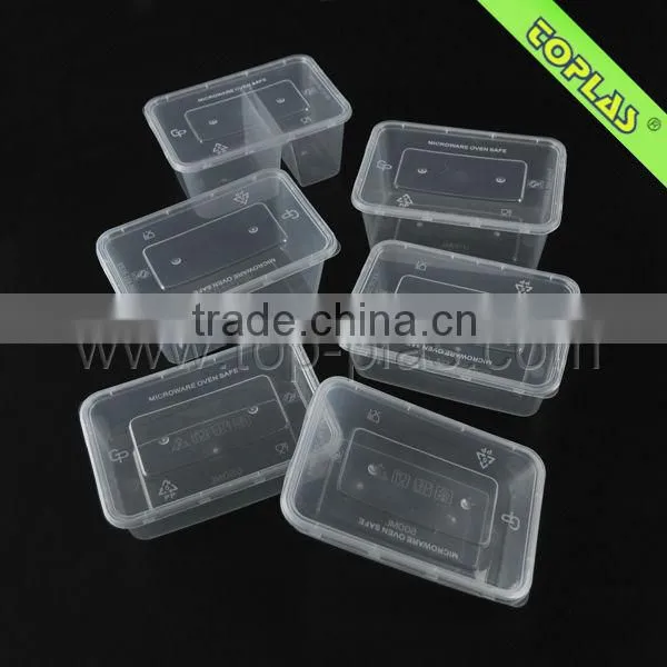 Two compartment plastic airtight container food packaging