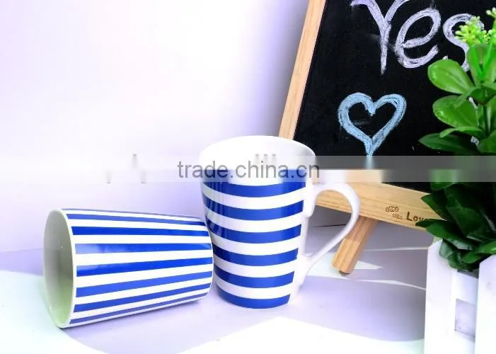11oz Ceramic blue and white china mug