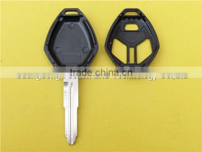 Blank Replacement 2+1 Buttons Uncut Right Groove Blade Remote Key Cover Mistubishi Car Key