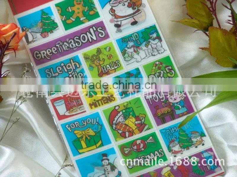 Customized 3d lenticular sticker, lenticular 3d floor sticker, lenticular sticker