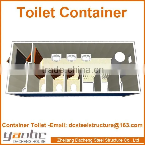 Prefabricated Modular Sanitary Container with Bathroom Toilet Shower for Public Usage