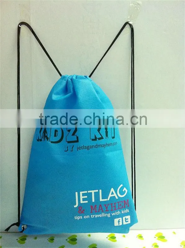 Non woven promotional drawstring shoe bags for shopping