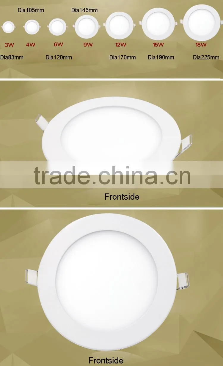 Round Led Panel lightSlim Led Ceiling Light 3W 5W 7W 9W 12W 15W 18W