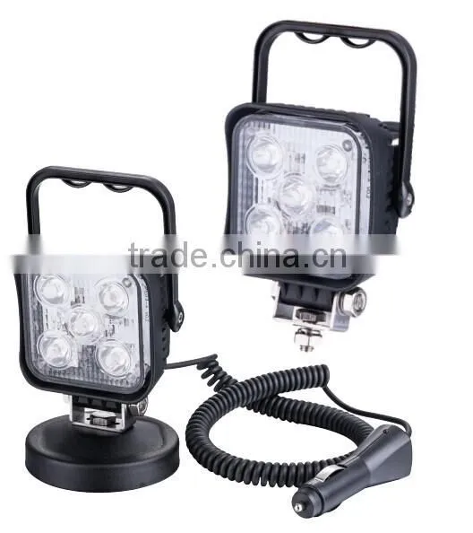 Hot Sale Portable Aluminum 15W Car Light 12V 5 LED Work Light