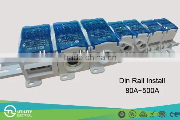 1 in 7 out universal terminal blocks Al Cu distribution conductor 80mm -500mm / Al Cu distributor terminal blocks connector /
