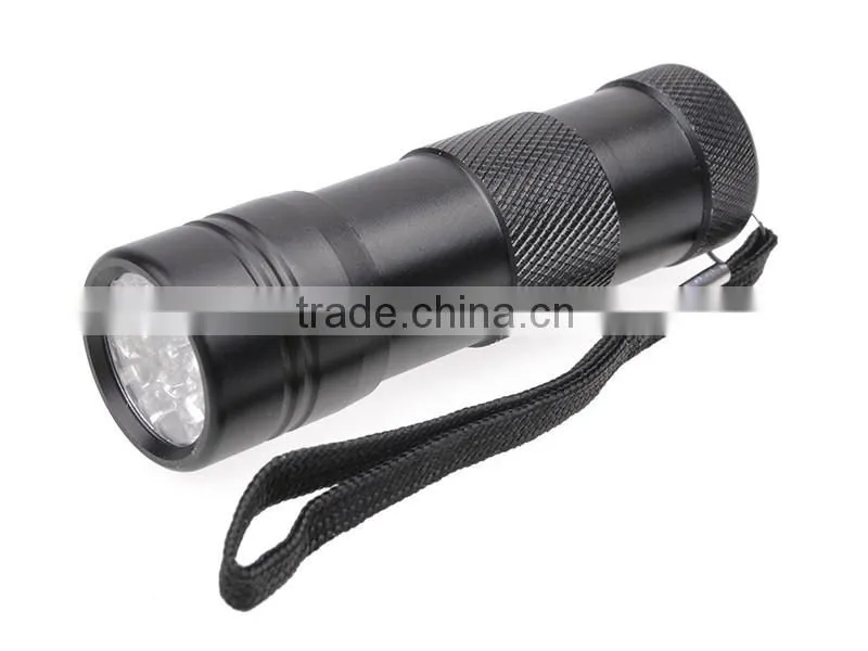 Purple Light 12 LED 395nm UV LED Flashlight for Money Detect Wholesale