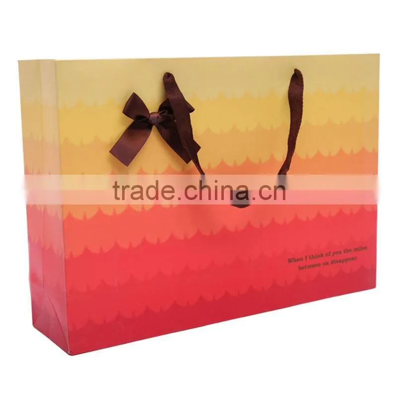Rainbow paper bag paper bag gift bag shopping paper bag low price customized logo