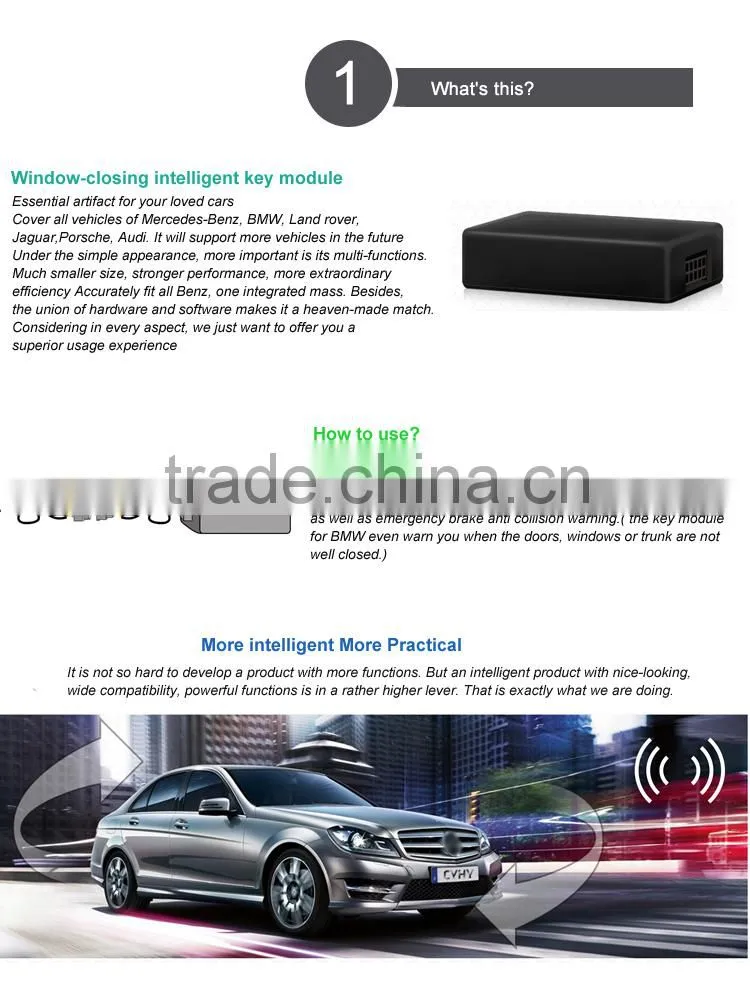 2015 newest Car Window-closing intelligent key module for Mercedes Benz