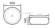 Alibaba Shop Sensor Tap Semi Recessed Round Basin For Wash