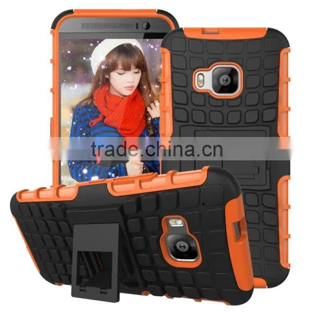 Shockproof tpu+pc case for HTC One M9