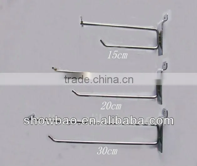 Retail Double Prong Supermarket Slatwall Hook Steel