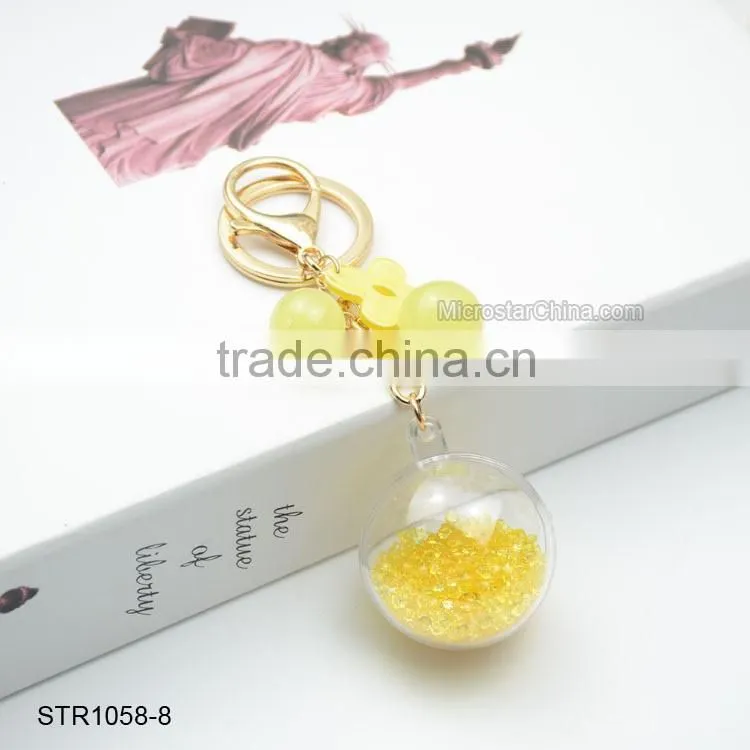 Promotional Crystal Bead Ball Keychain