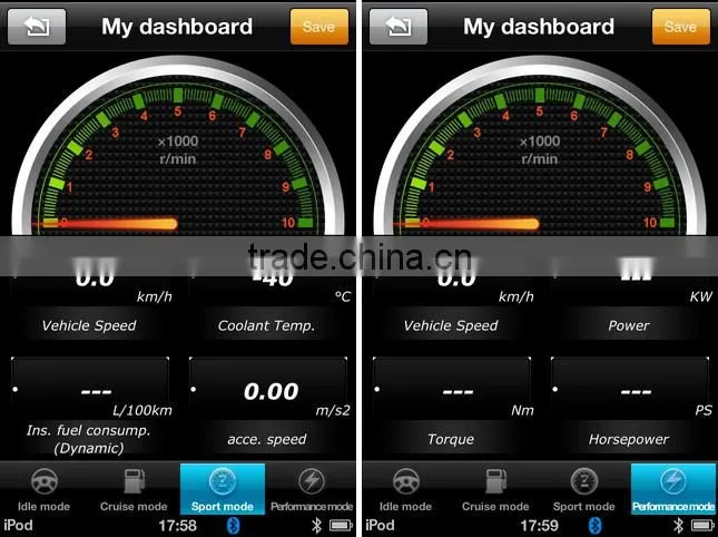 iOBD2 Bluetooth OBD2 EOBD Auto Fault Code Reader Scanner for iPhone / Android