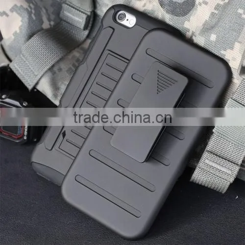 TPU+PC Future Armor Shockproof Hybrid Hard Case Cover + Holster Case For iphone6 Waterproof 3 in 1
