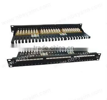 24 port UTP Cat6 Patch Panel 19" 1U,LSA IDC