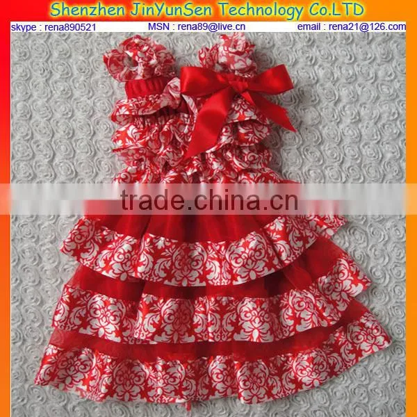 chevron casual cotton dress for kids