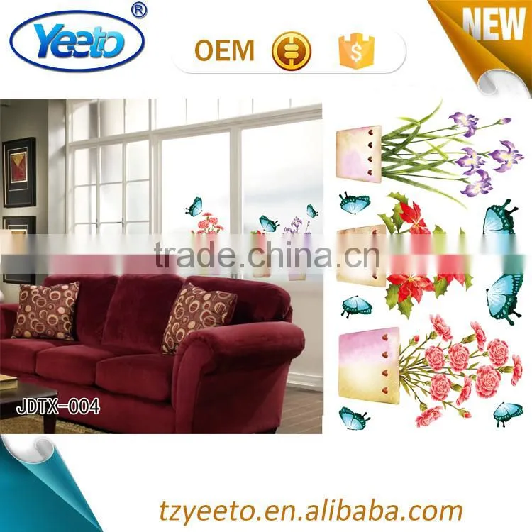 Flower Decor PVC Static Cling Window Self Adhesive Film