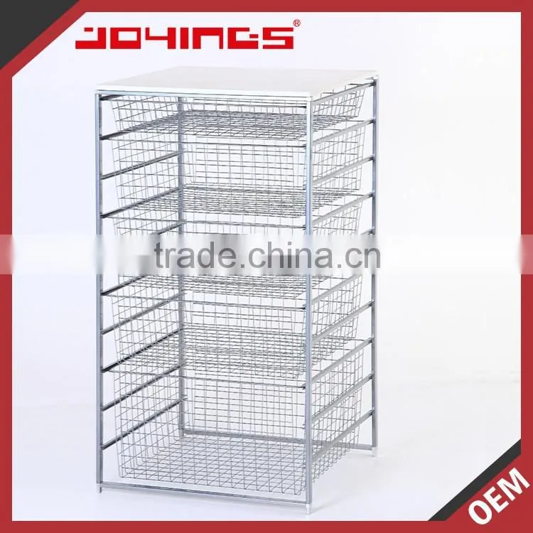 Living Room Powder Coating Adjustable Storage Wire Mesh Basket