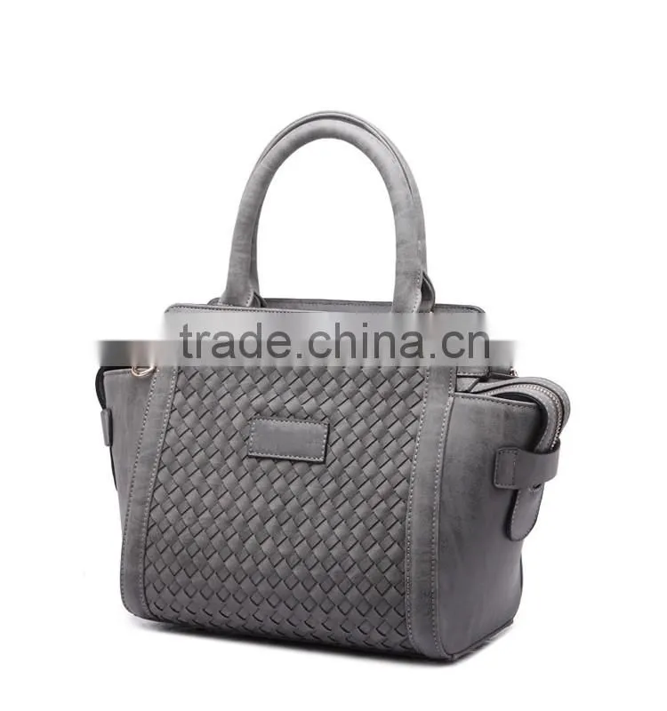 stylish grey color top handle fashion women handbag
