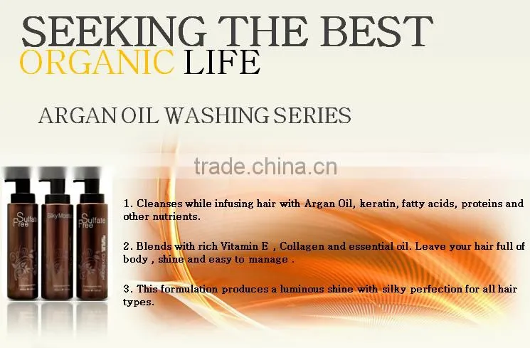 NUSPA Argan Oil Silky Moisture Shampoo from wholesale GMPC manufacture 400ML 1000ML