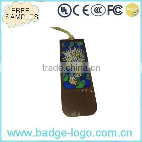 newest design gold-plating 3D metal bookmark for books