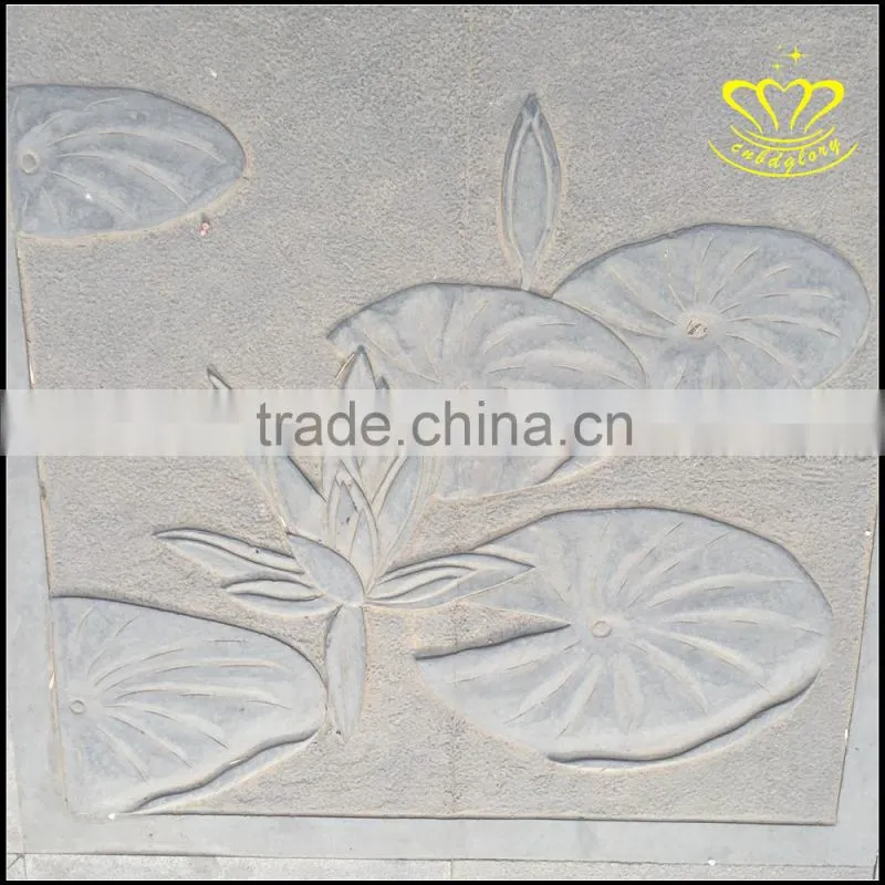 Yellow marble sculpture fireplace large complex of carve patterns or designs