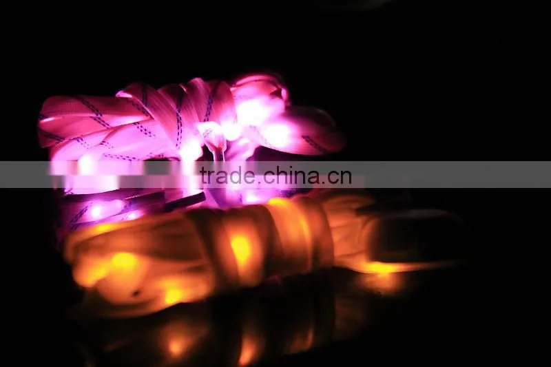 2014 new item nylon led lighting strip shoelace