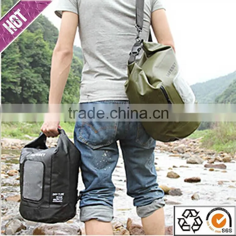 2015 New product high quality waterproof dry bags with strap for outdoor camping hiking