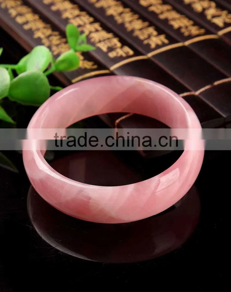 beautiful high quality rose quartz crystal bangles with promotional prices