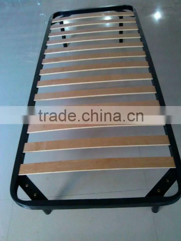 Metal Bed Frame with Wooden Slat