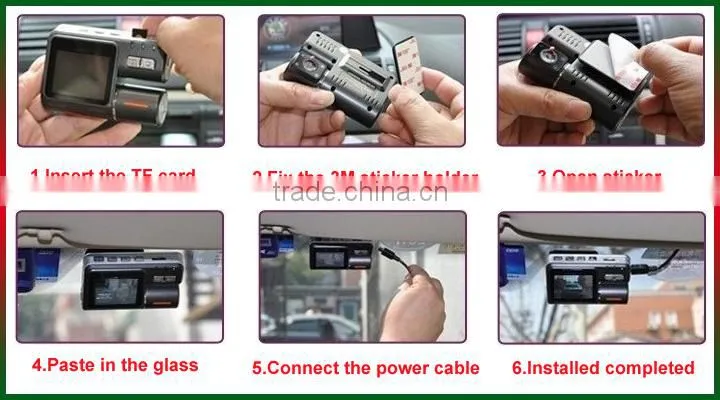 hd car camera with reversing camera for car dvr / car black box dvr