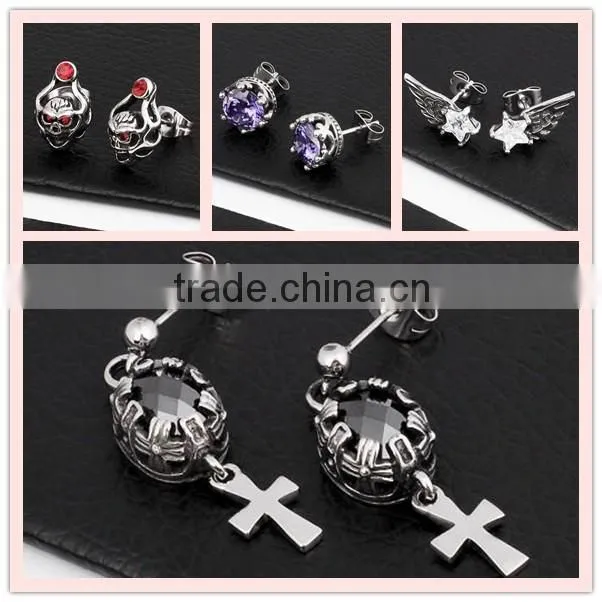 Fashion earring made in Stainless Steel , Water Droplet Pearl Earring,pearl jewelry