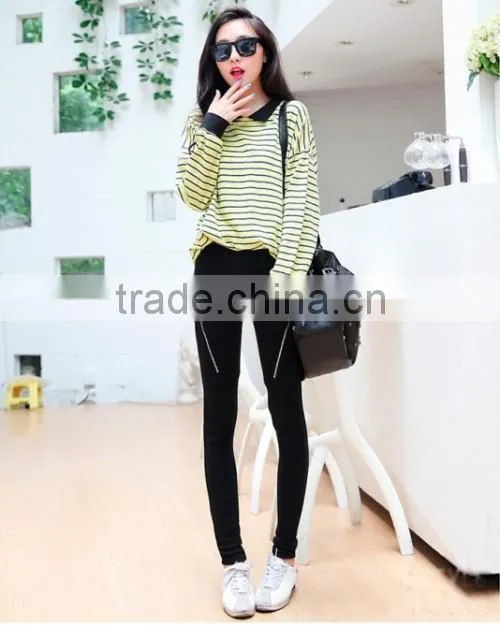 Black Leggings Wholesale Best Selling Summer Zipper Leggings