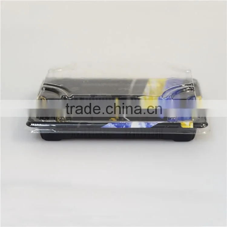 SM1-1103JY-B Disposable Plastic Take Away Printed Sushi Tray For Food Packaging