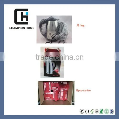 Champion home superior high quality colorful electric water kettle 1L