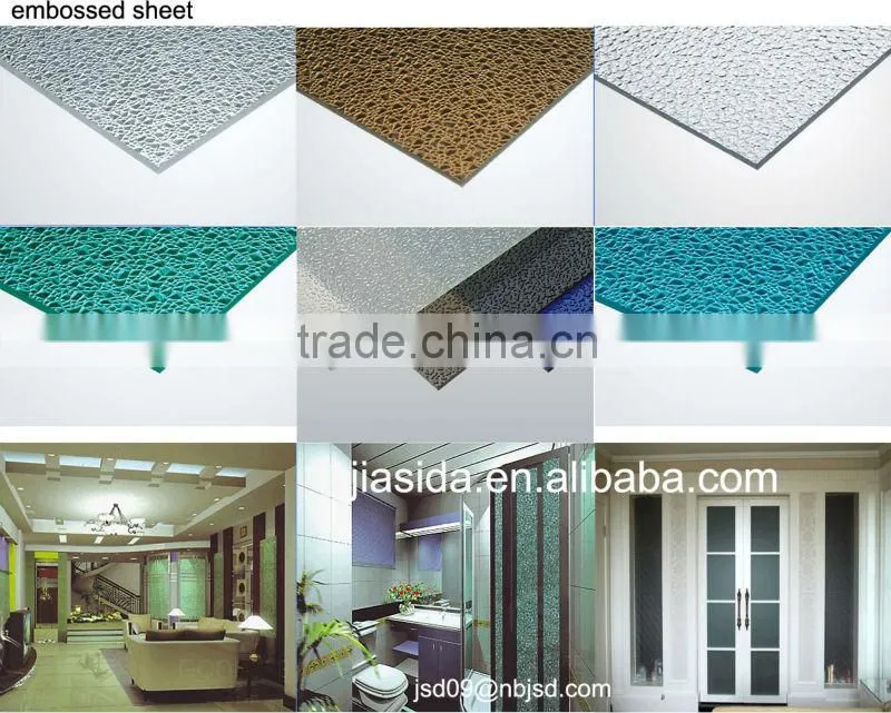 JIAISDA embossed corrugated polycarbonate sheet,embossed polycarbonate sheet,pc embossed sheet