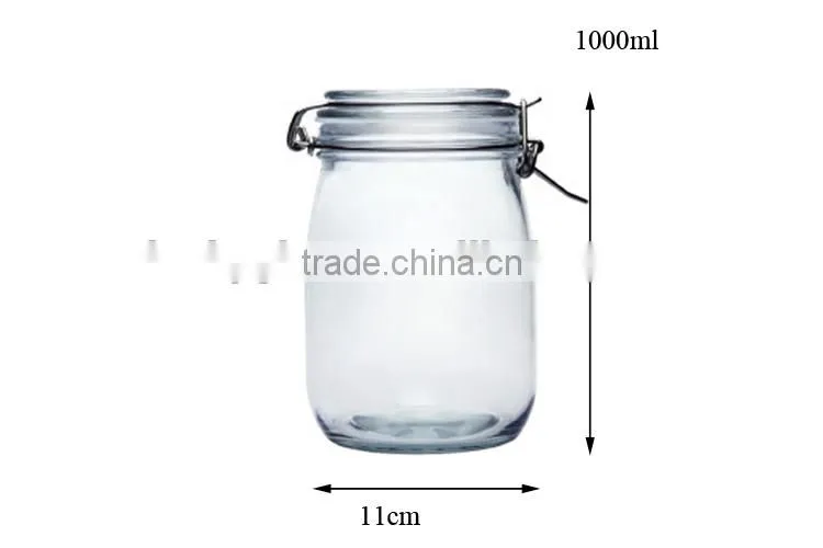 1000ml glass kilner jar with clamp lid
