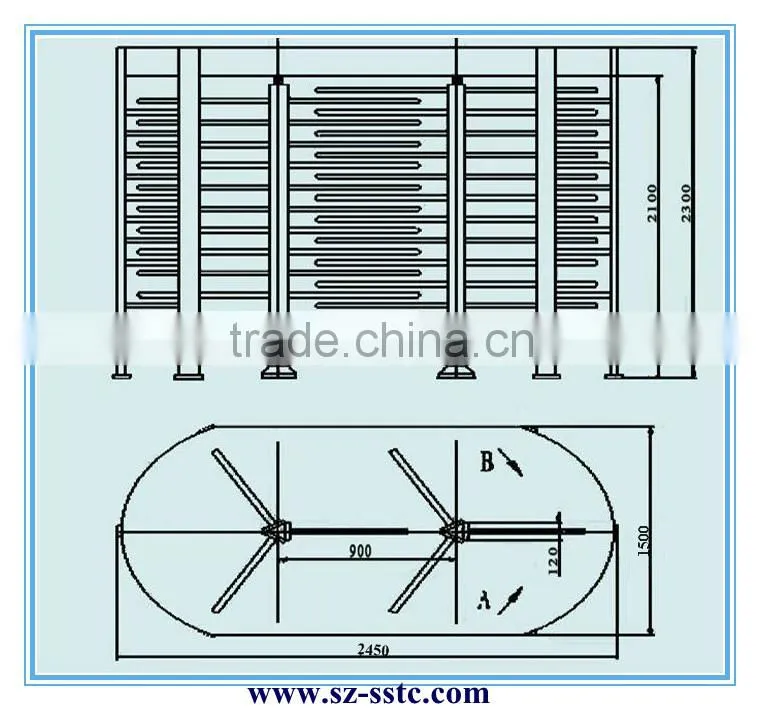 access control system rfid card reader fingerprint full height turnstile with factory price
