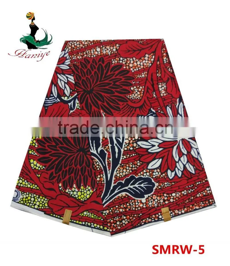 SMRW-1 Real wax fabric African printed Jave wax fabric