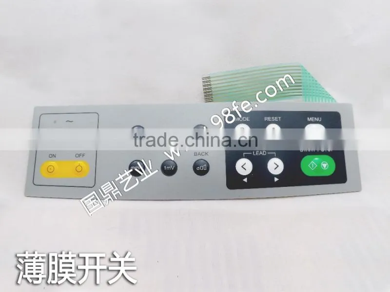 membrane switch embossing keypad with tactile effect LED big window