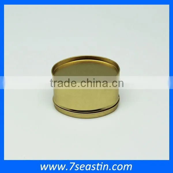 oval small metal tin box