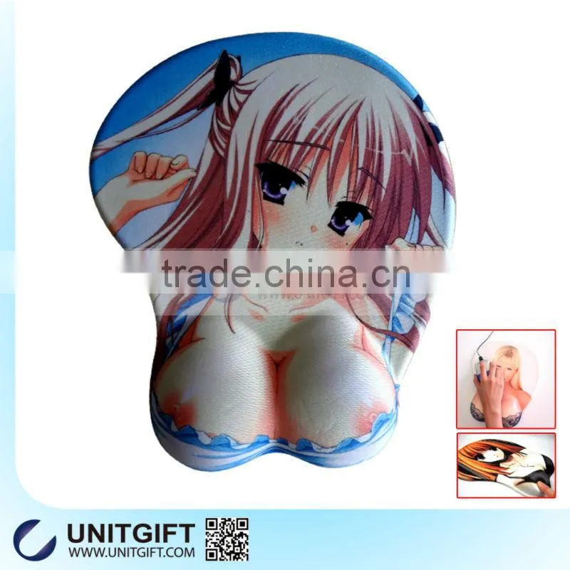 Factory manufacture and low price promotional gift manga girls mouse mat