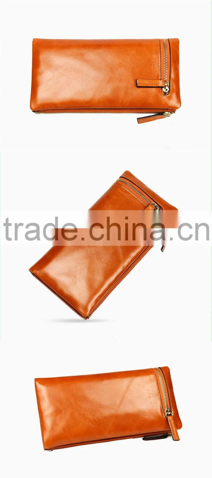 Real leather wallet genuine cowhide leather wallet Wholesale bulk lady leather purse