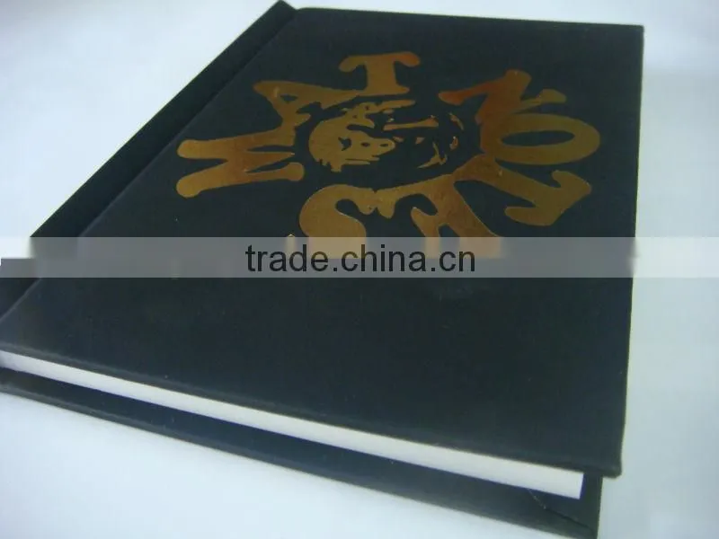 gold stamping notebook,gold edge notebook